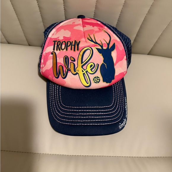 Simply Southern Accessories - Pink and Blue Trophy Wife Cap